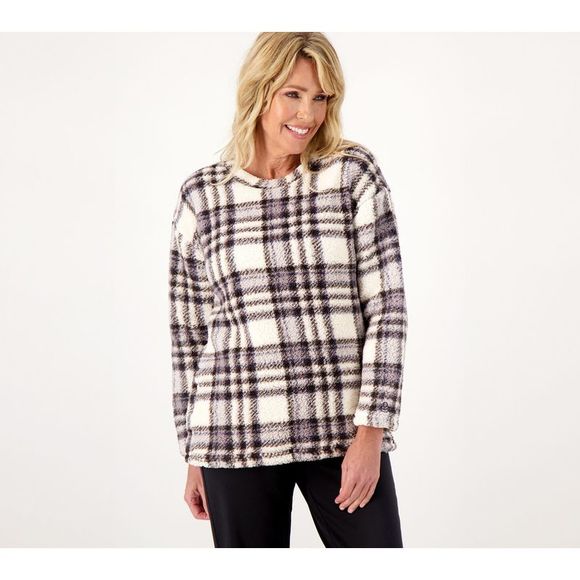 Cuddl Duds Women's Top Sz 2X Sherpa Fleece Pullover - Picture 1 of 6